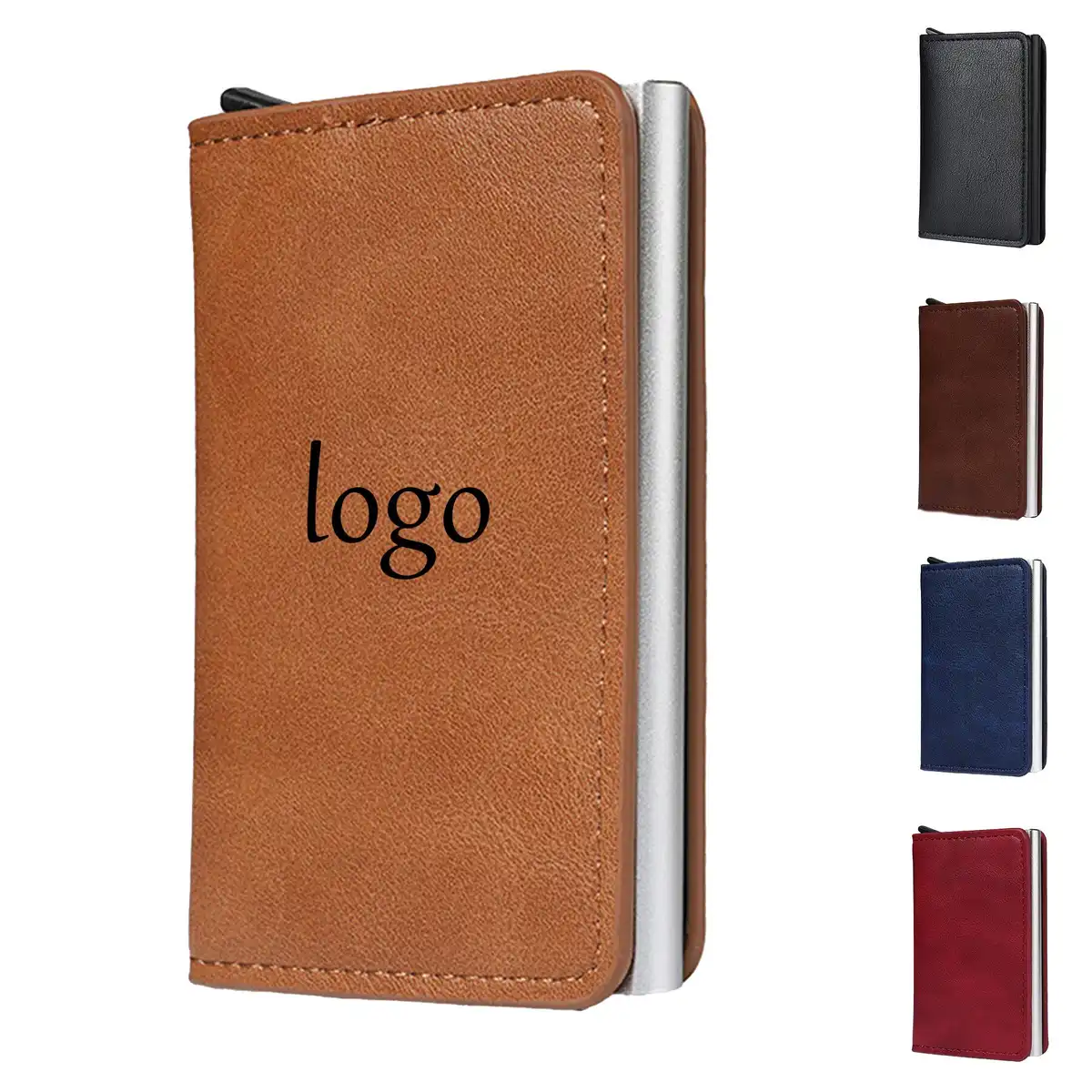 RFID Blocking Leather Card Holder product detail view