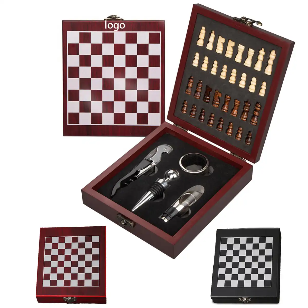 Premium Wood Wine Opener Gift Set product detail view