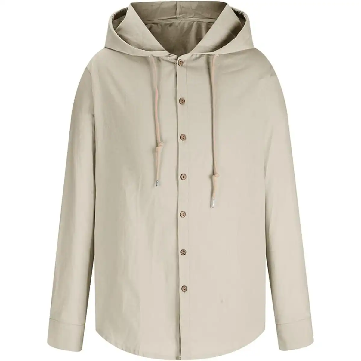 Cozy Cotton Linen Hooded Tee alternate product angle