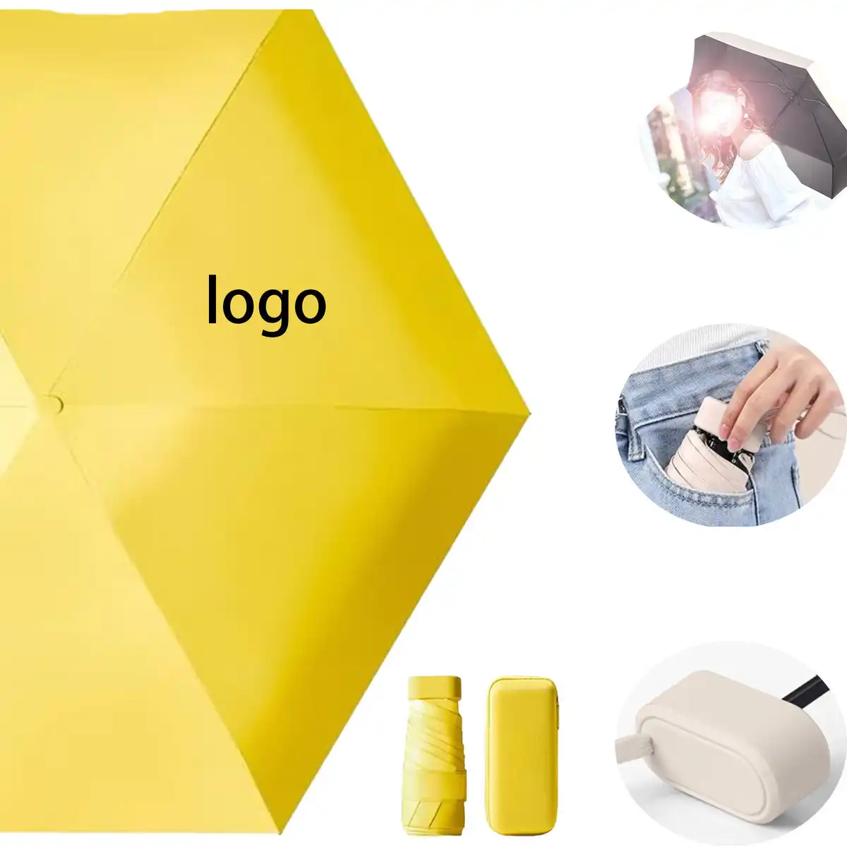 Pocket Umbrella with Travel Case