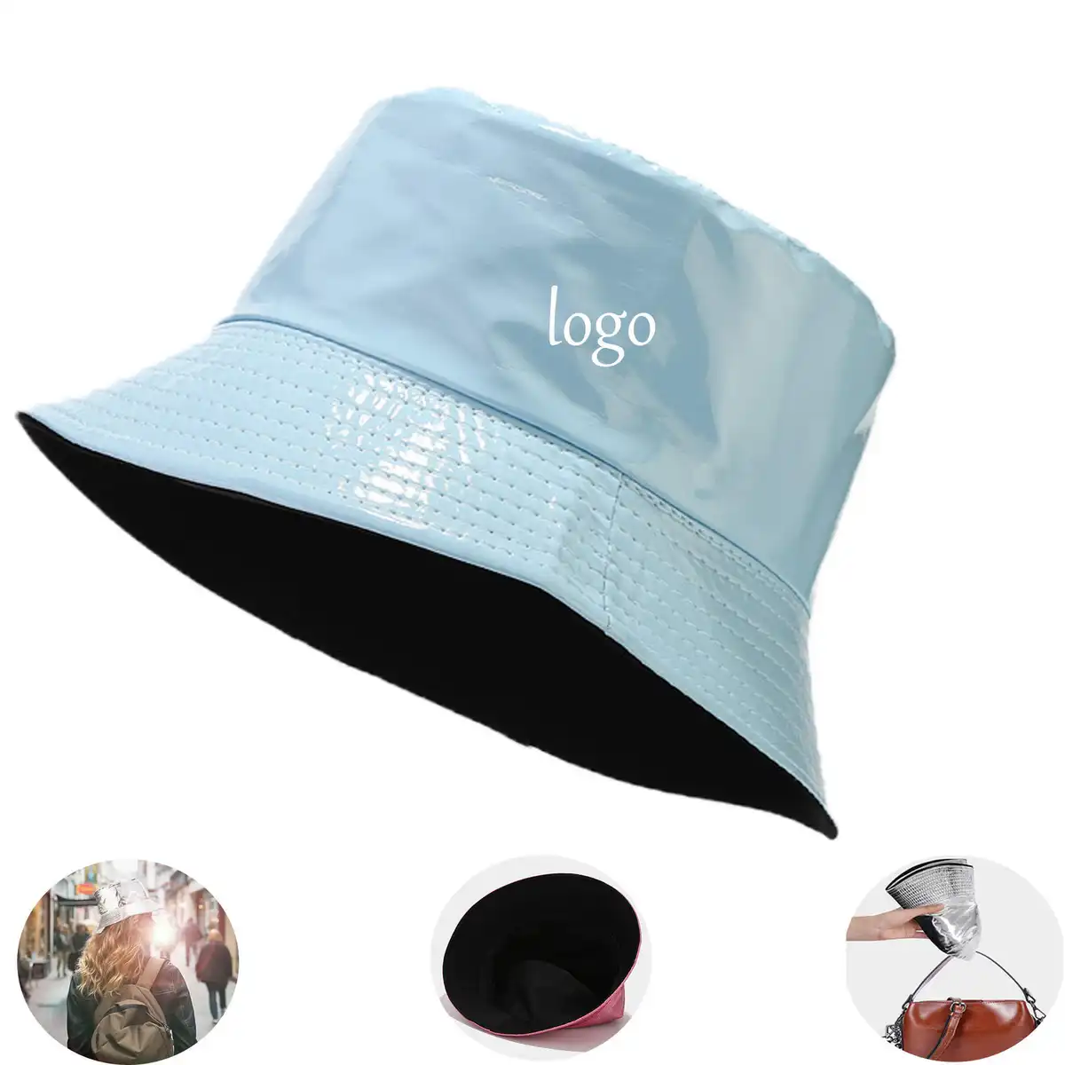Durable PU Leather Sun Hat