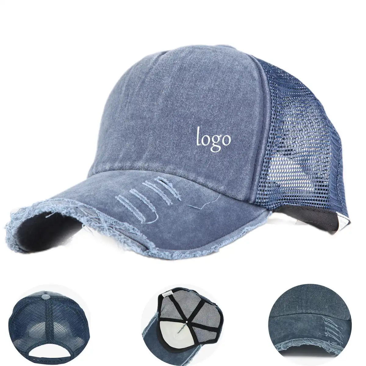Distressed Mesh Back Baseball Cap