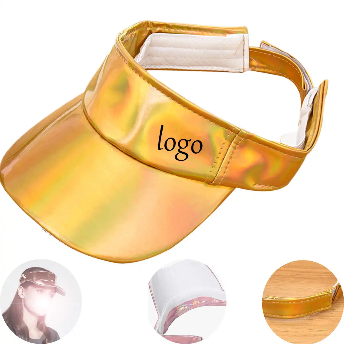 Premium PU Leather Reflective Sun Hat