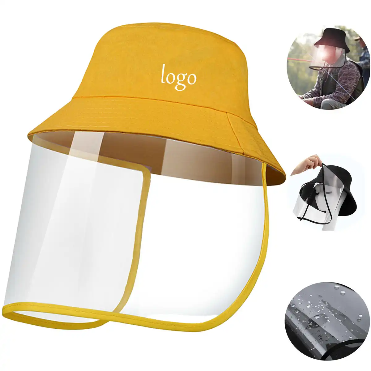 Protective Face Shield Bucket Hat