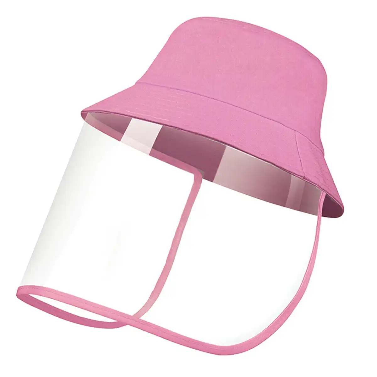Protective Face Shield Bucket Hat product in use