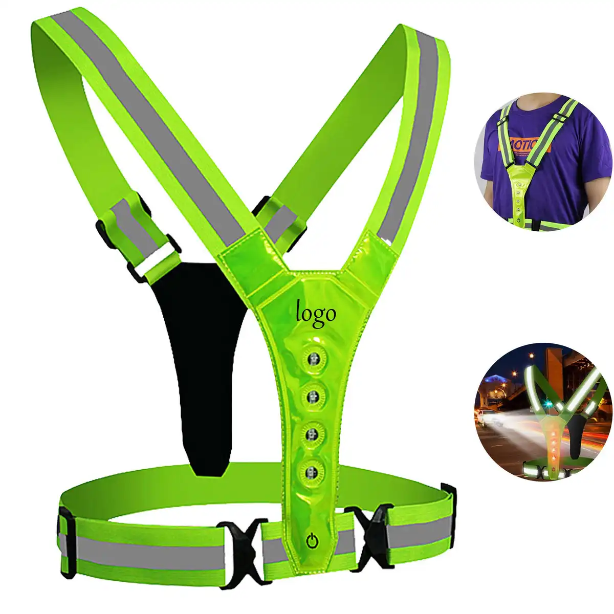 High Visibility LED Running Vest