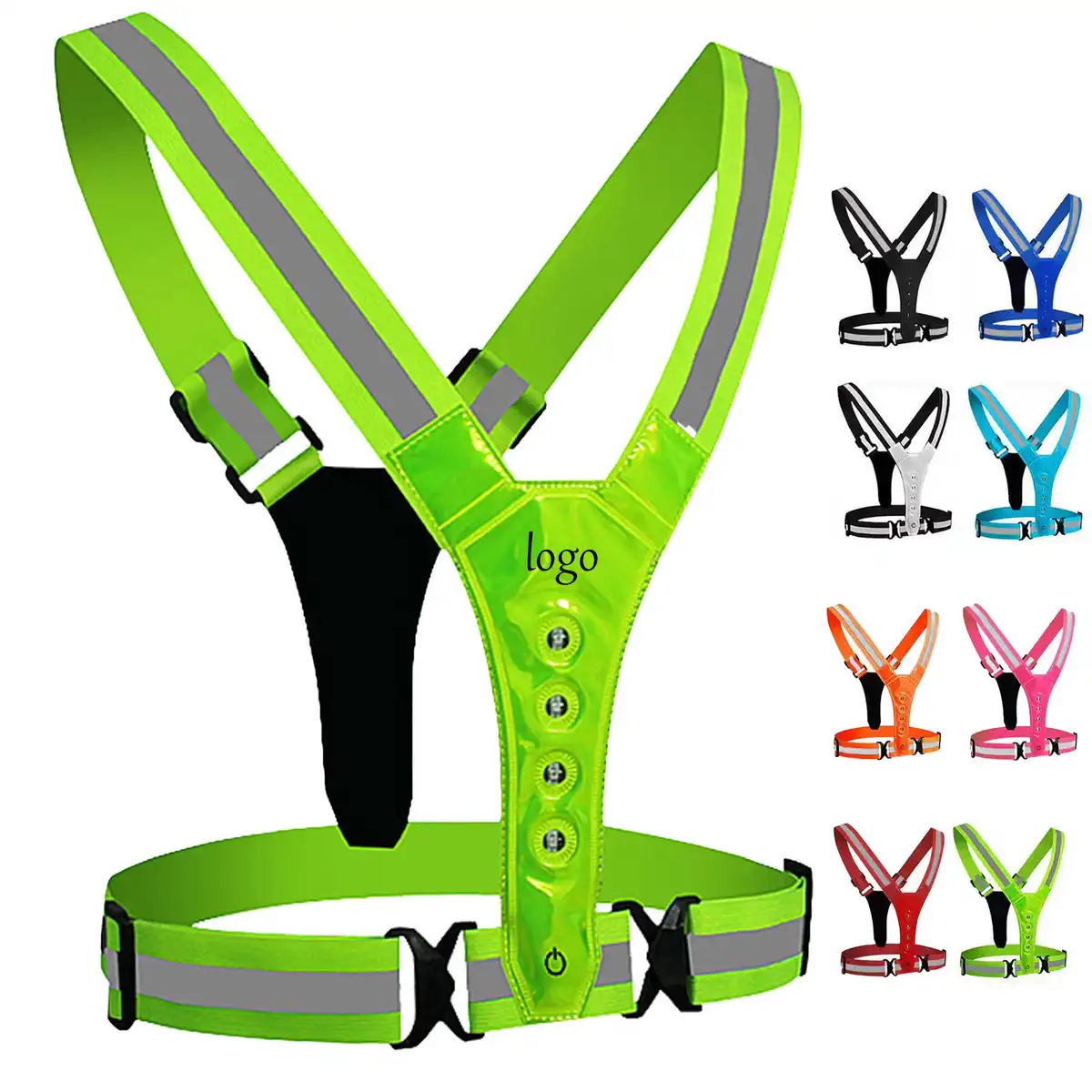 High Visibility LED Running Vest product detail view