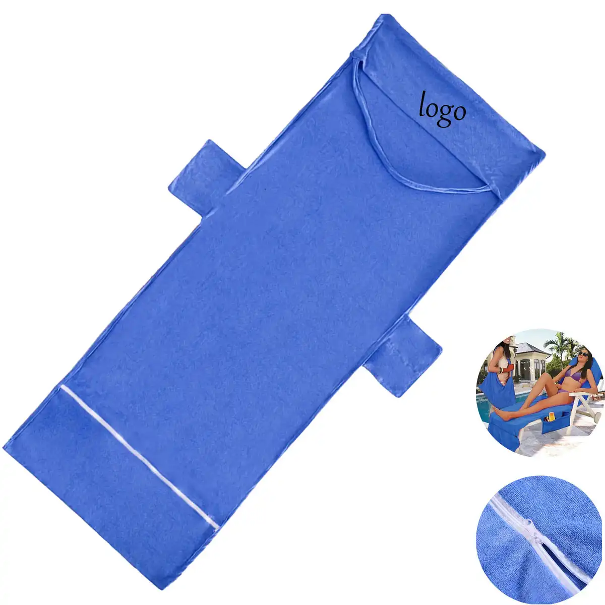 Quick Dry Microfiber Beach Chair Cover