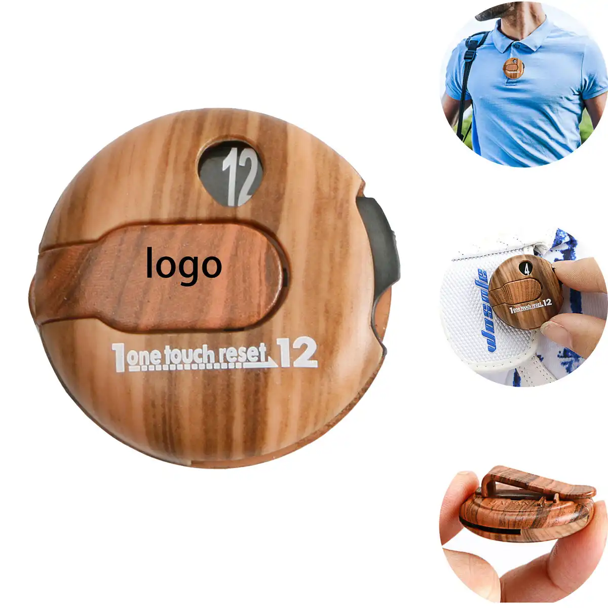 Wood Grain Golf Score Tracker