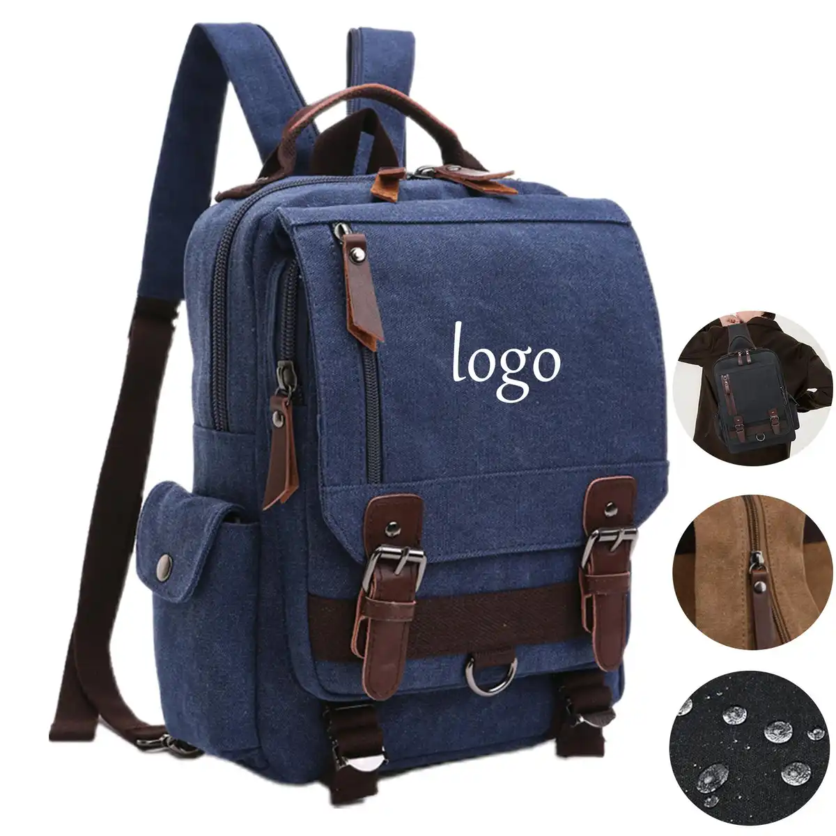 Vintage Canvas Convertible Backpack