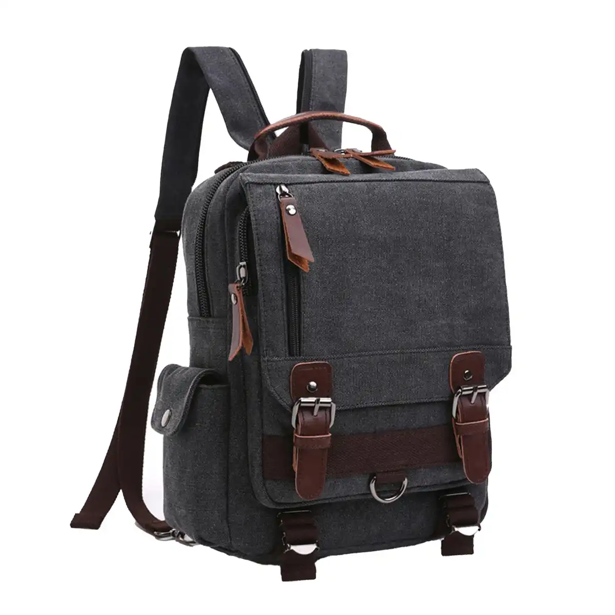 Vintage Canvas Convertible Backpack product close-up