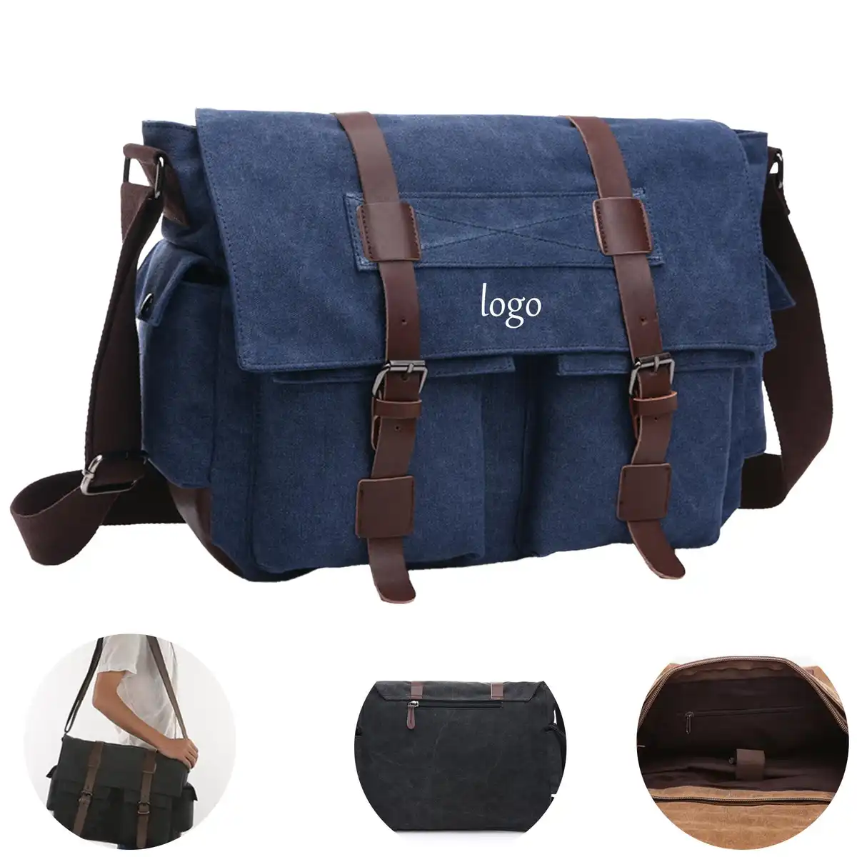 Vintage Canvas Messenger Bag