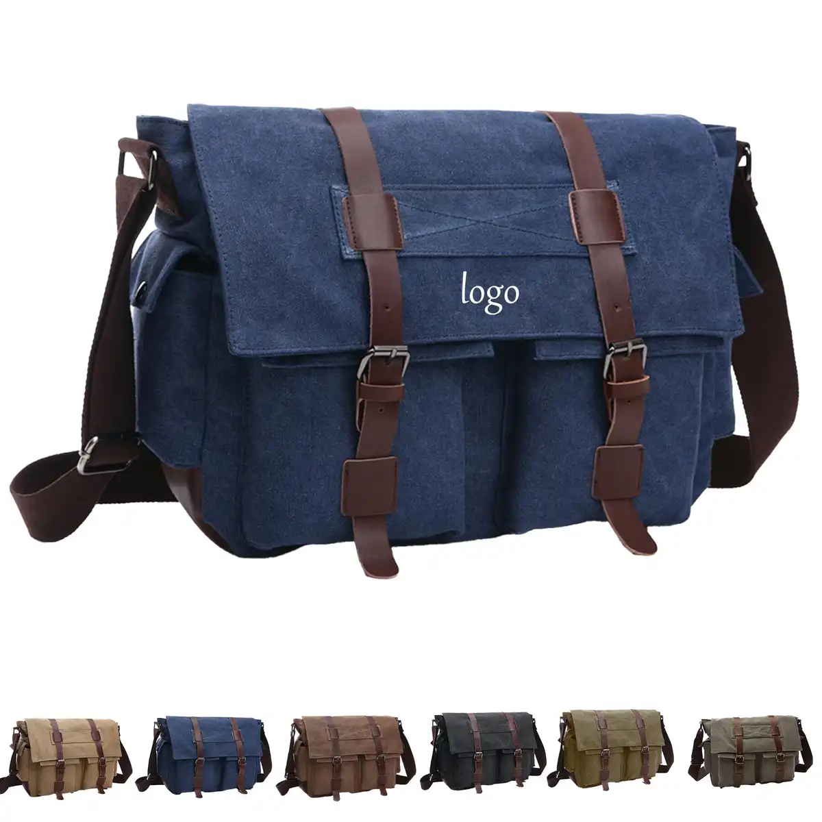 Vintage Canvas Messenger Bag product detail view