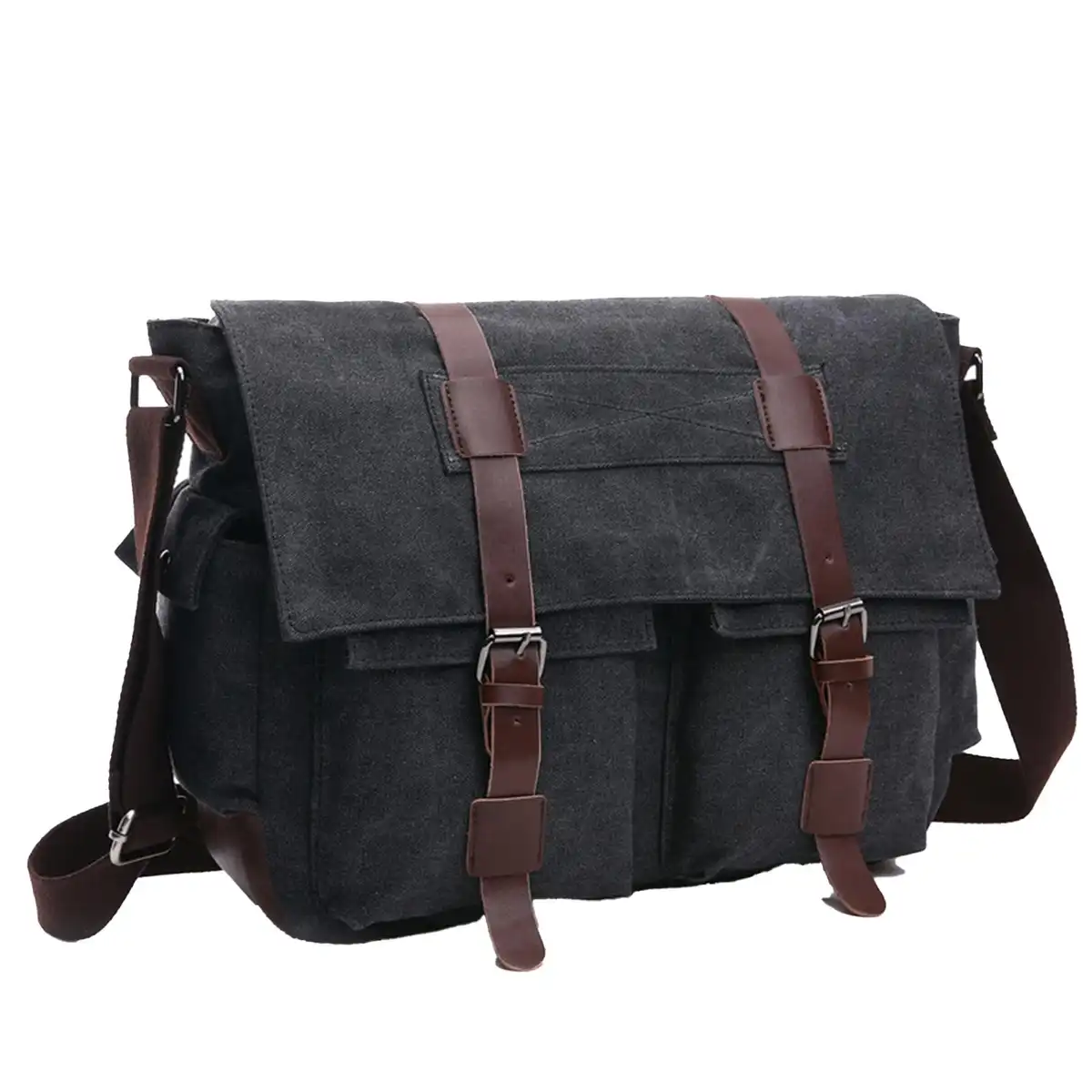 Vintage Canvas Messenger Bag product close-up