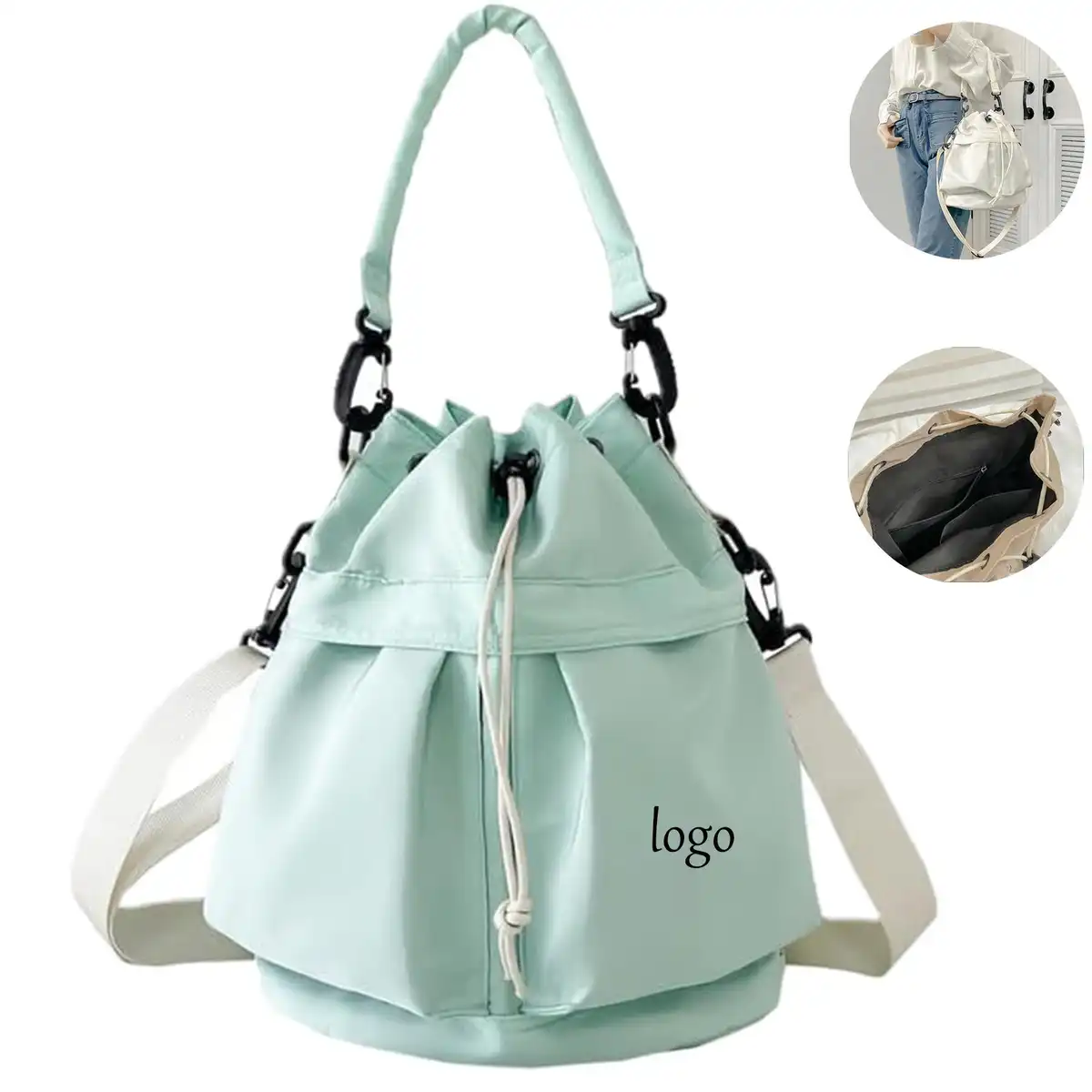 Waterproof Nylon Drawstring Backpack