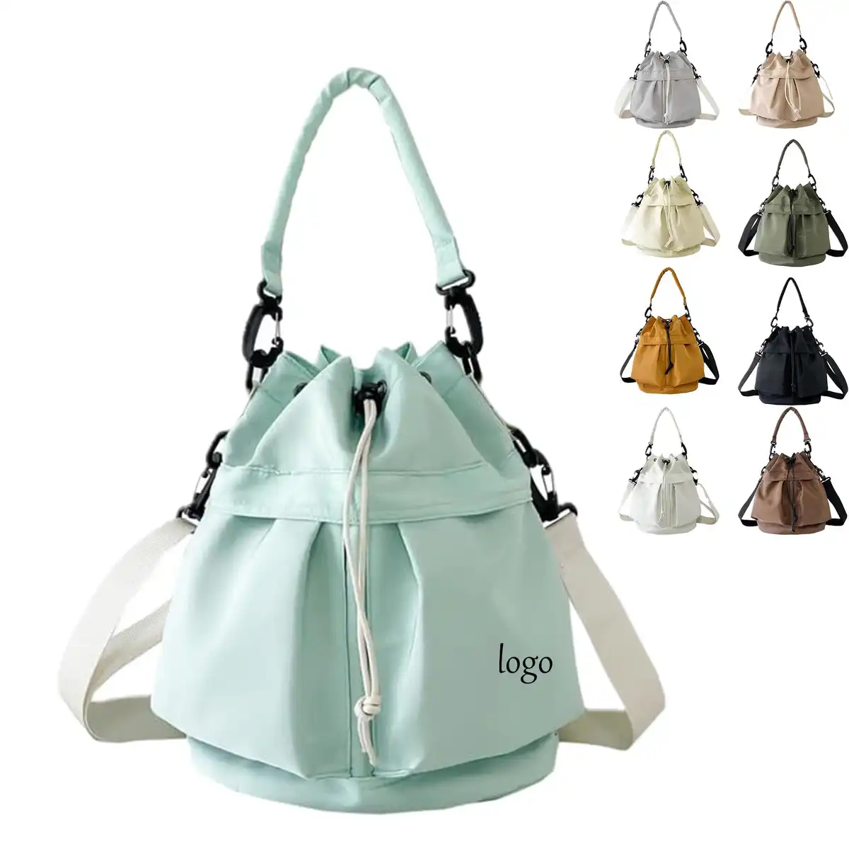Waterproof Nylon Drawstring Backpack product detail view