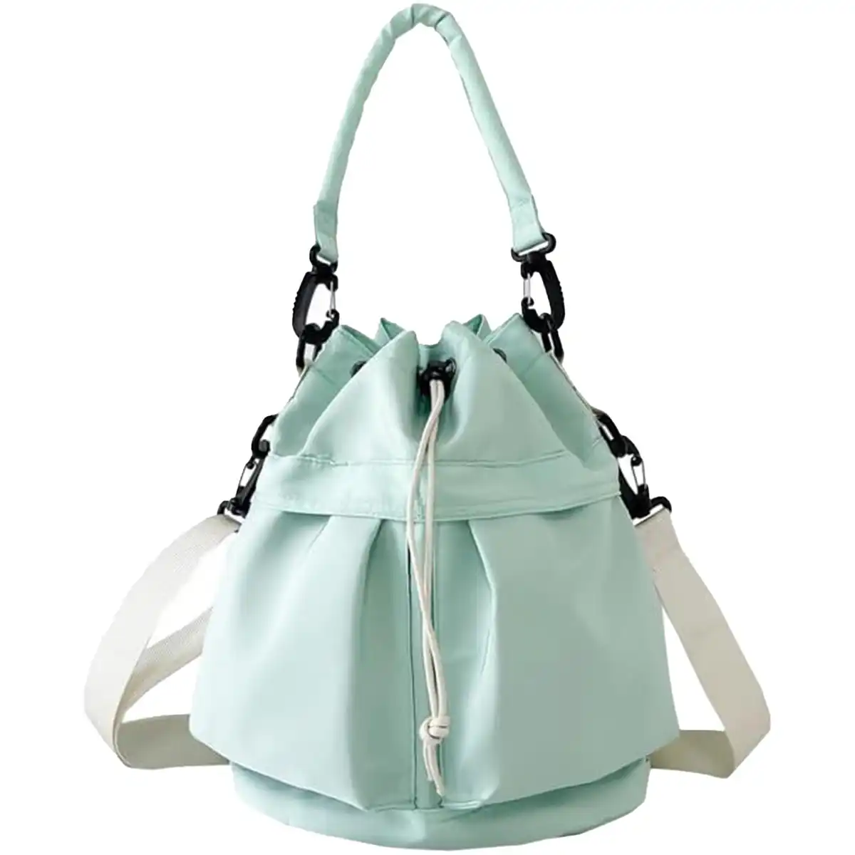 Waterproof Nylon Drawstring Backpack custom logo imprint view