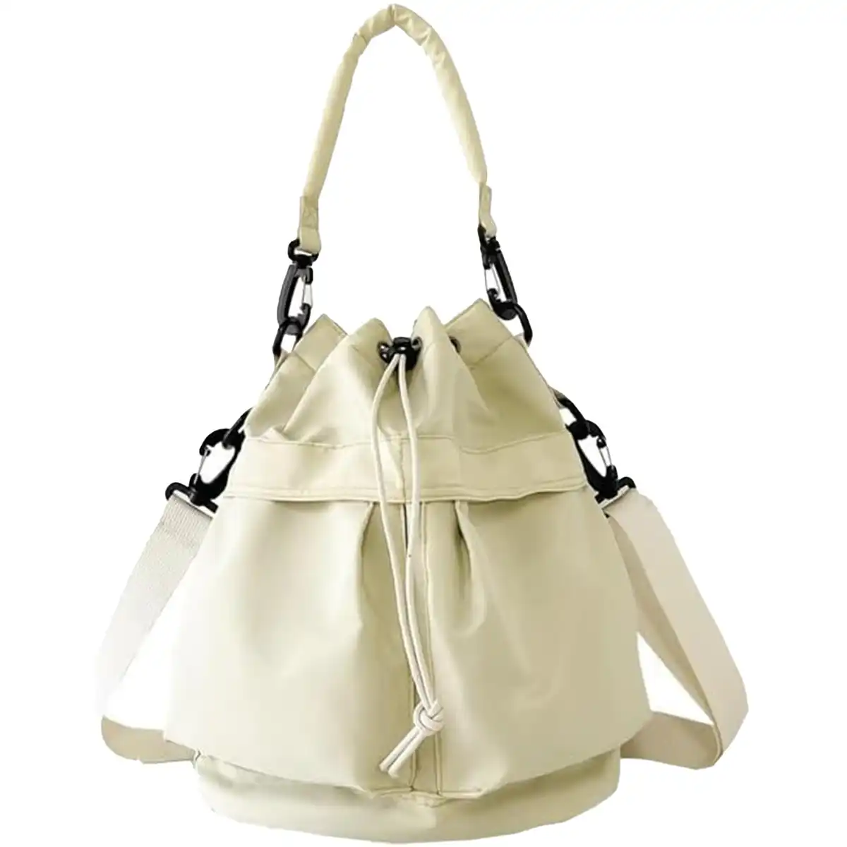 Waterproof Nylon Drawstring Backpack product in use