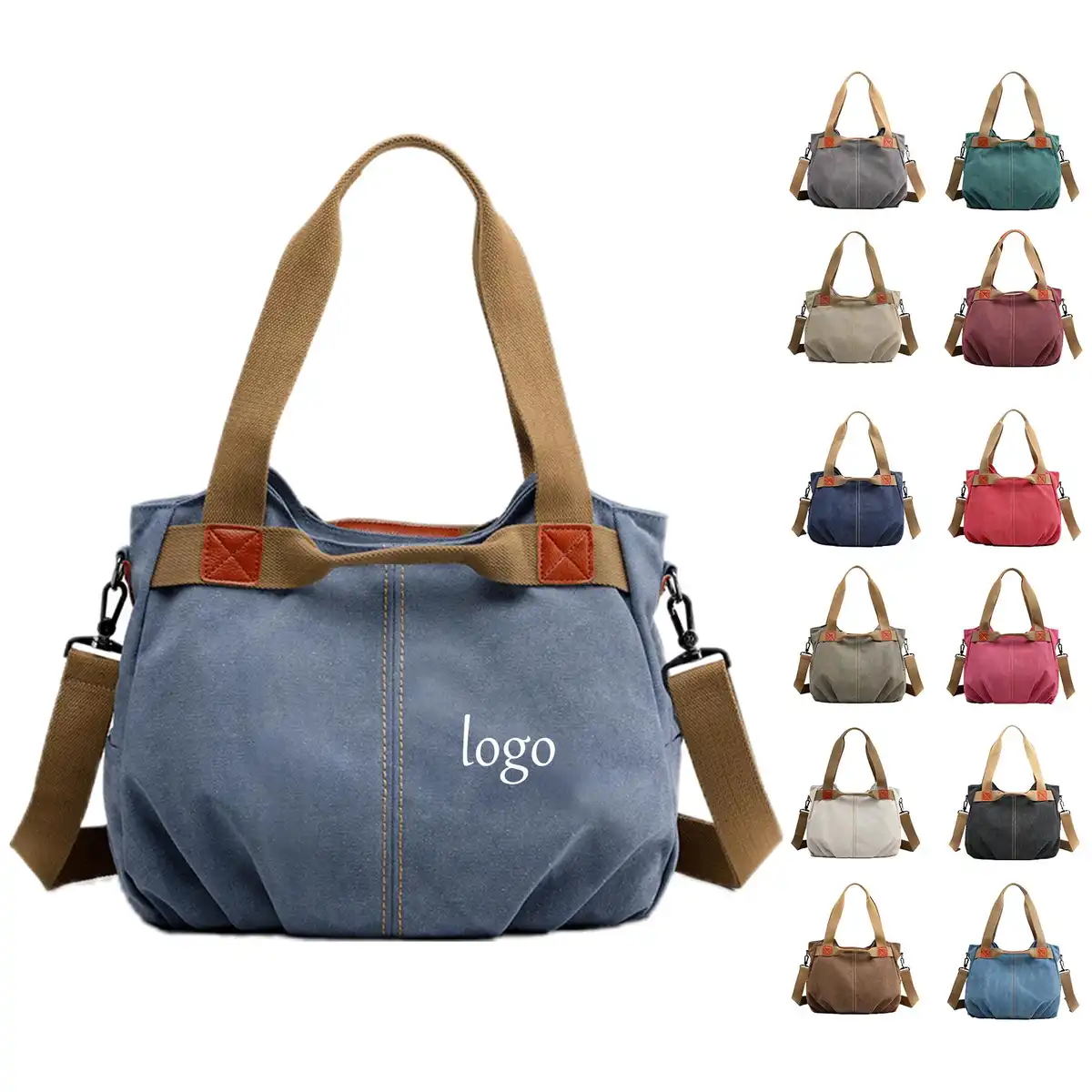 Durable Vintage Canvas Tote product detail view