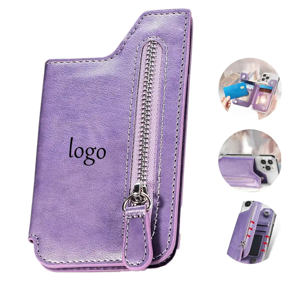 Slim Leather Phone Wallet Case