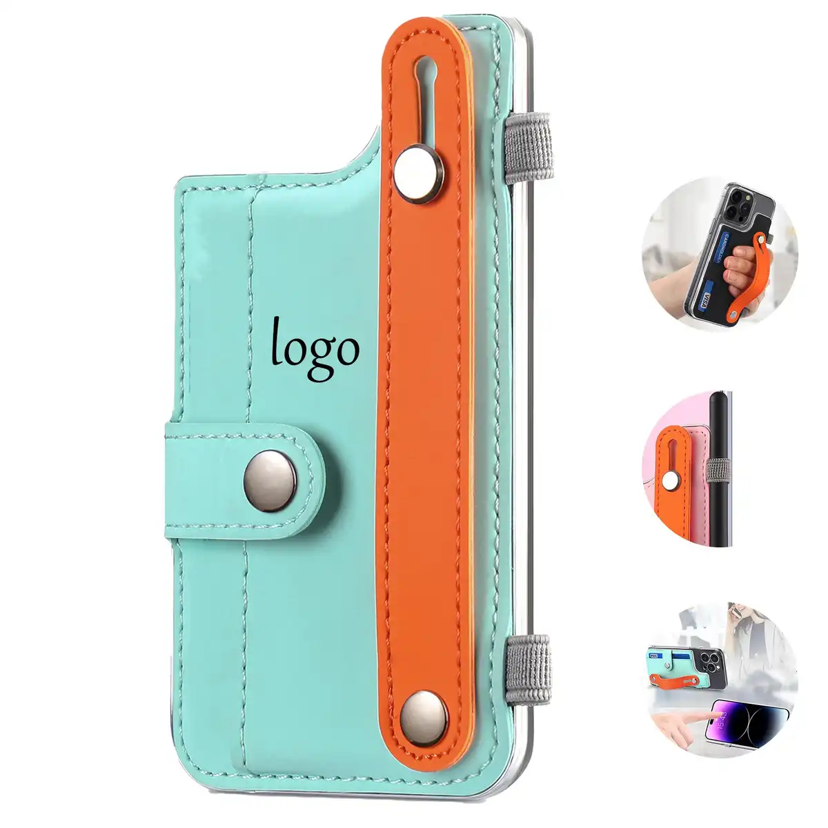 Leather Phone Stand Card Holder