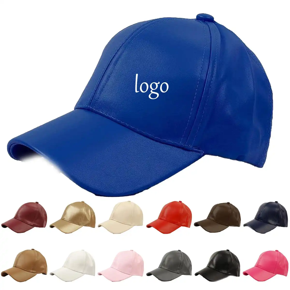 Premium PU Leather Baseball Cap product detail view