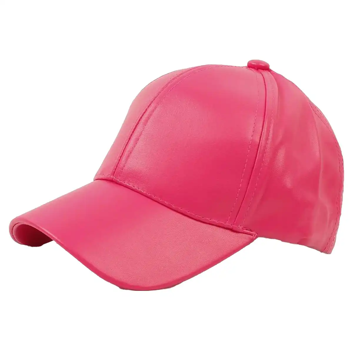 Premium PU Leather Baseball Cap custom logo imprint view