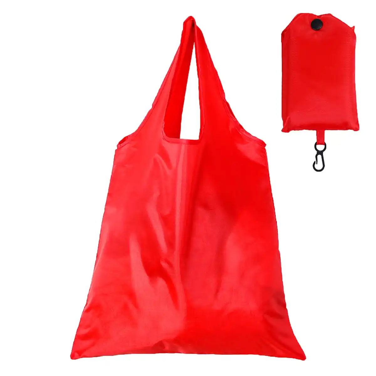 Foldable Nylon Shopping Tote custom logo imprint view