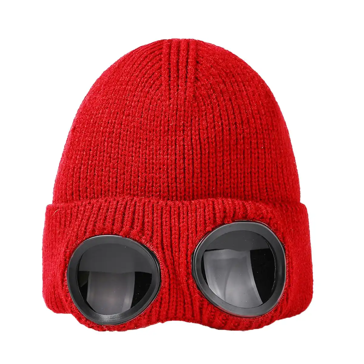 Cozy Winter Knit Beanie custom logo imprint view