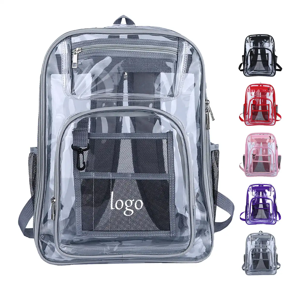 Clear Stadium Approved PVC Backpack product detail view