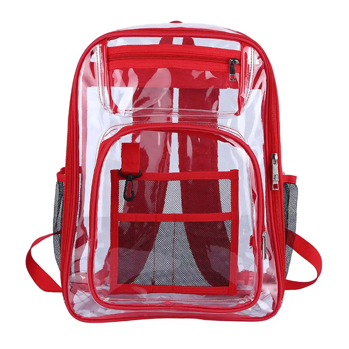 Clear Stadium Approved PVC Backpack product with accessories