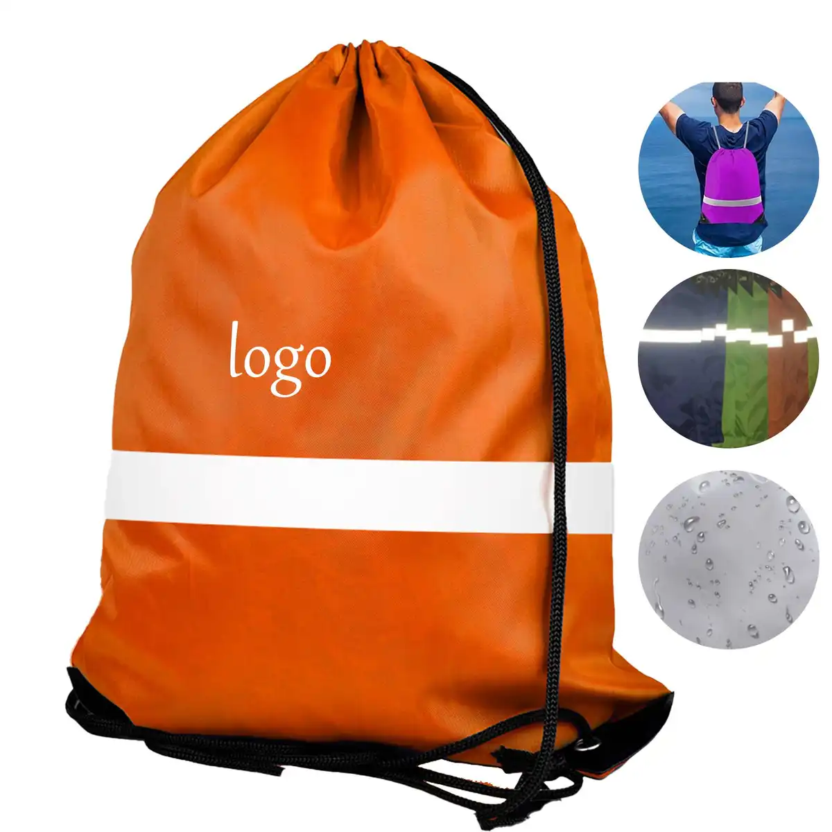 Reflective Drawstring Gym Sack