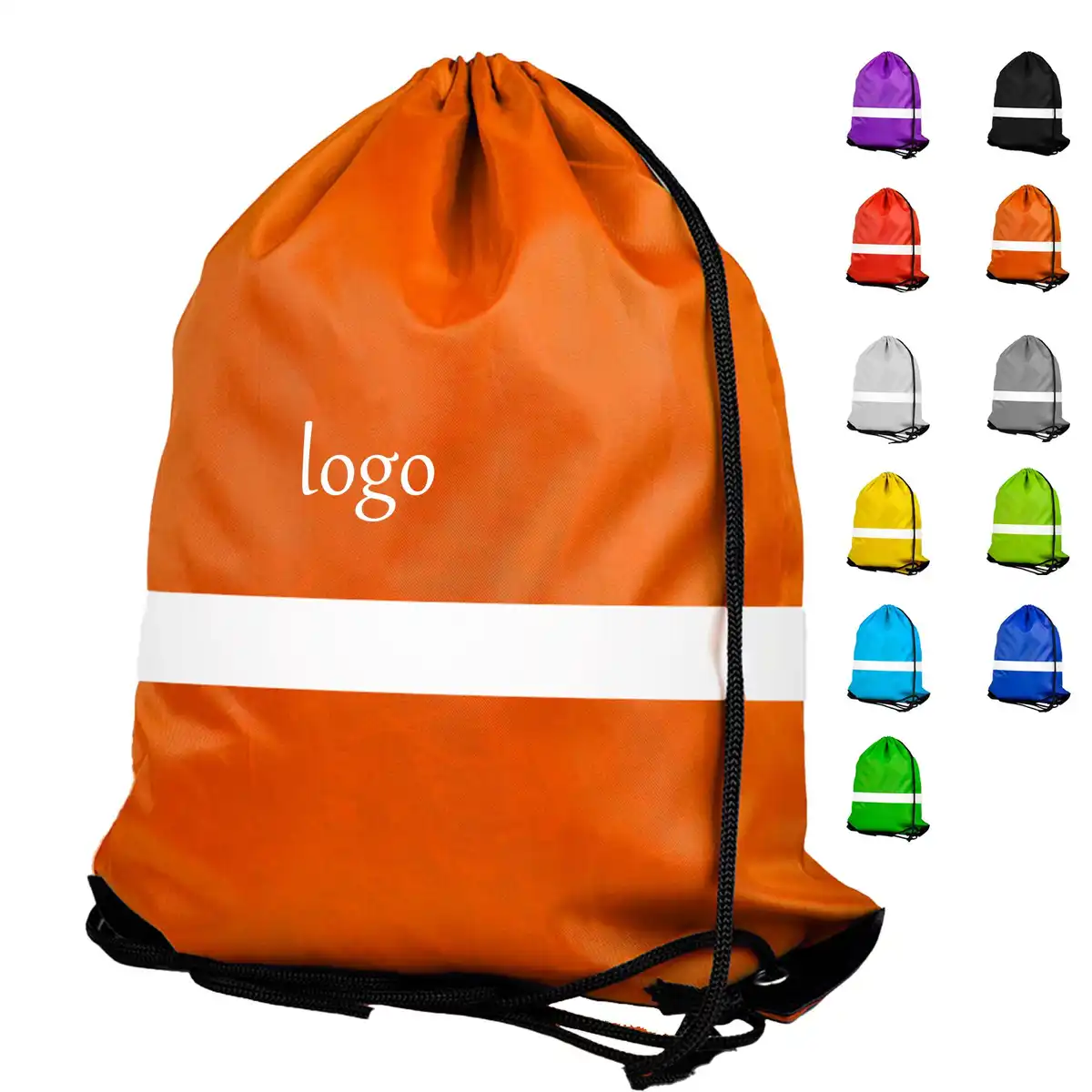 Reflective Drawstring Gym Sack product detail view
