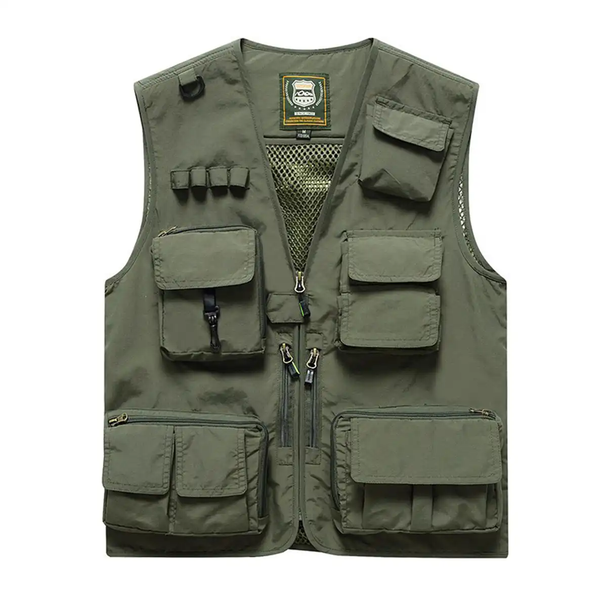 Tactical Fishing Vest Multi Pocket product with accessories