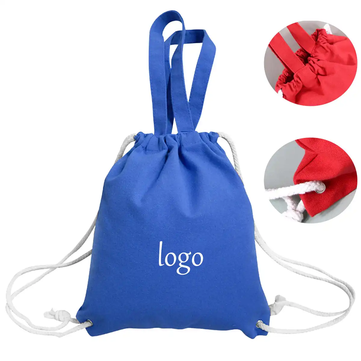 Sturdy Canvas Drawstring Backpack