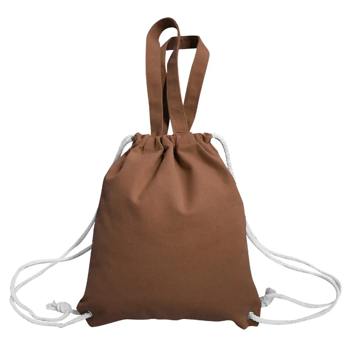 Sturdy Canvas Drawstring Backpack product close-up