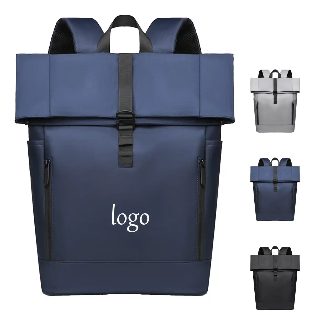 Waterproof Roll Top Backpack Oxford product detail view