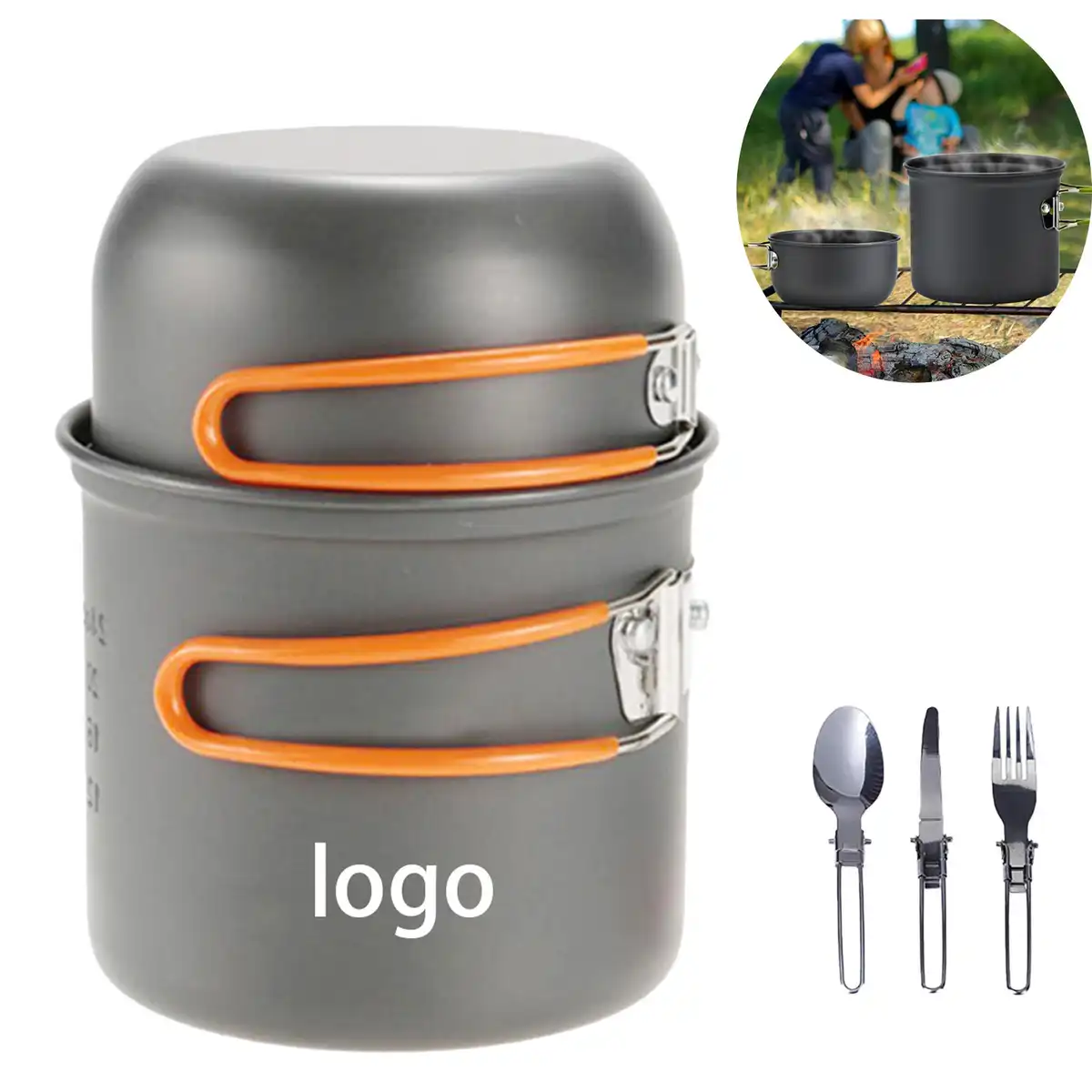 Compact Aluminum Camping Cookware Set