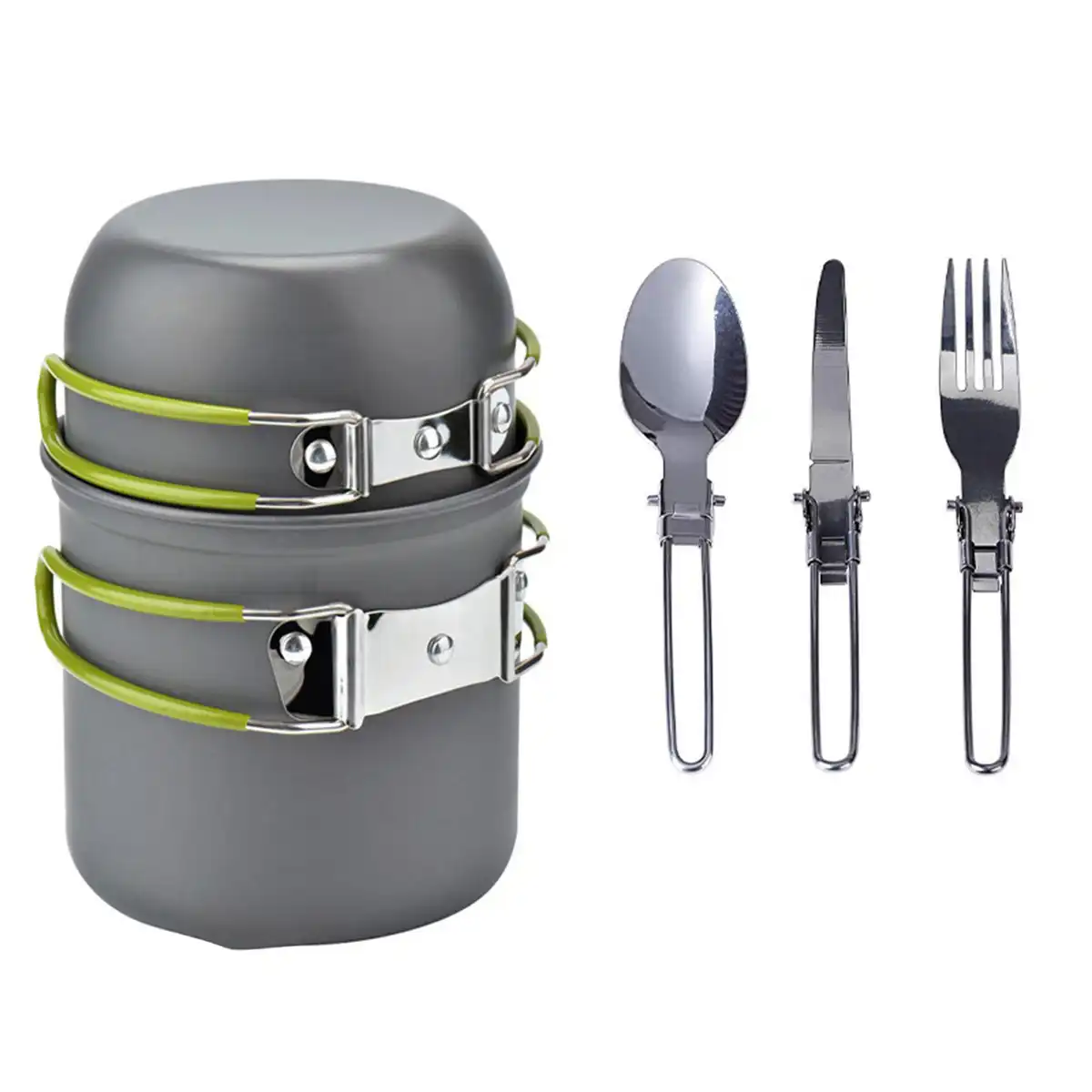 Compact Aluminum Camping Cookware Set product close-up