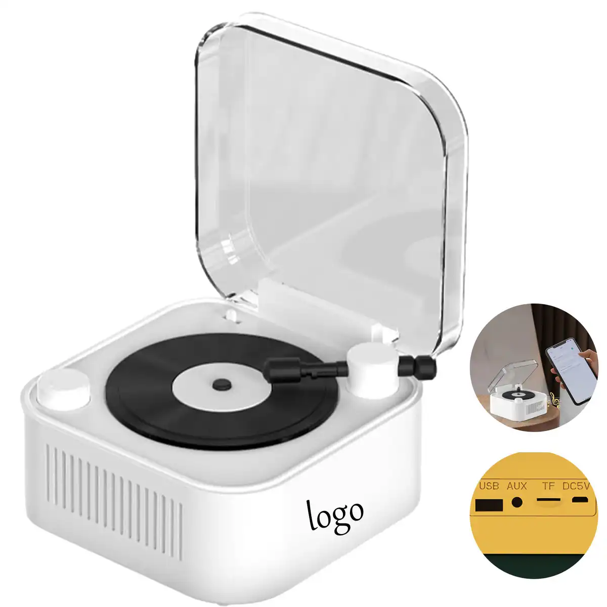 Vintage Turntable Bluetooth Speaker