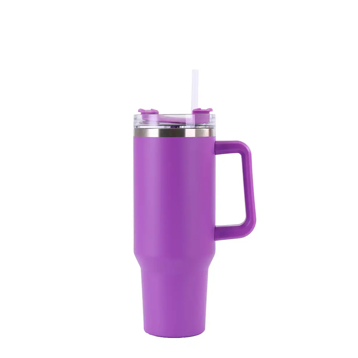 40oz Stainless Steel Tumbler with Straw product with accessories
