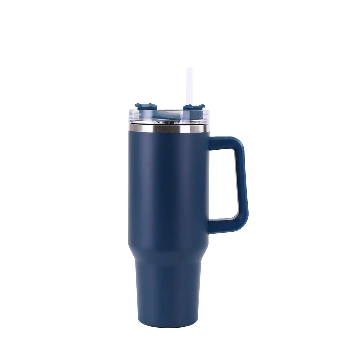 40oz Stainless Steel Tumbler with Straw custom logo imprint view