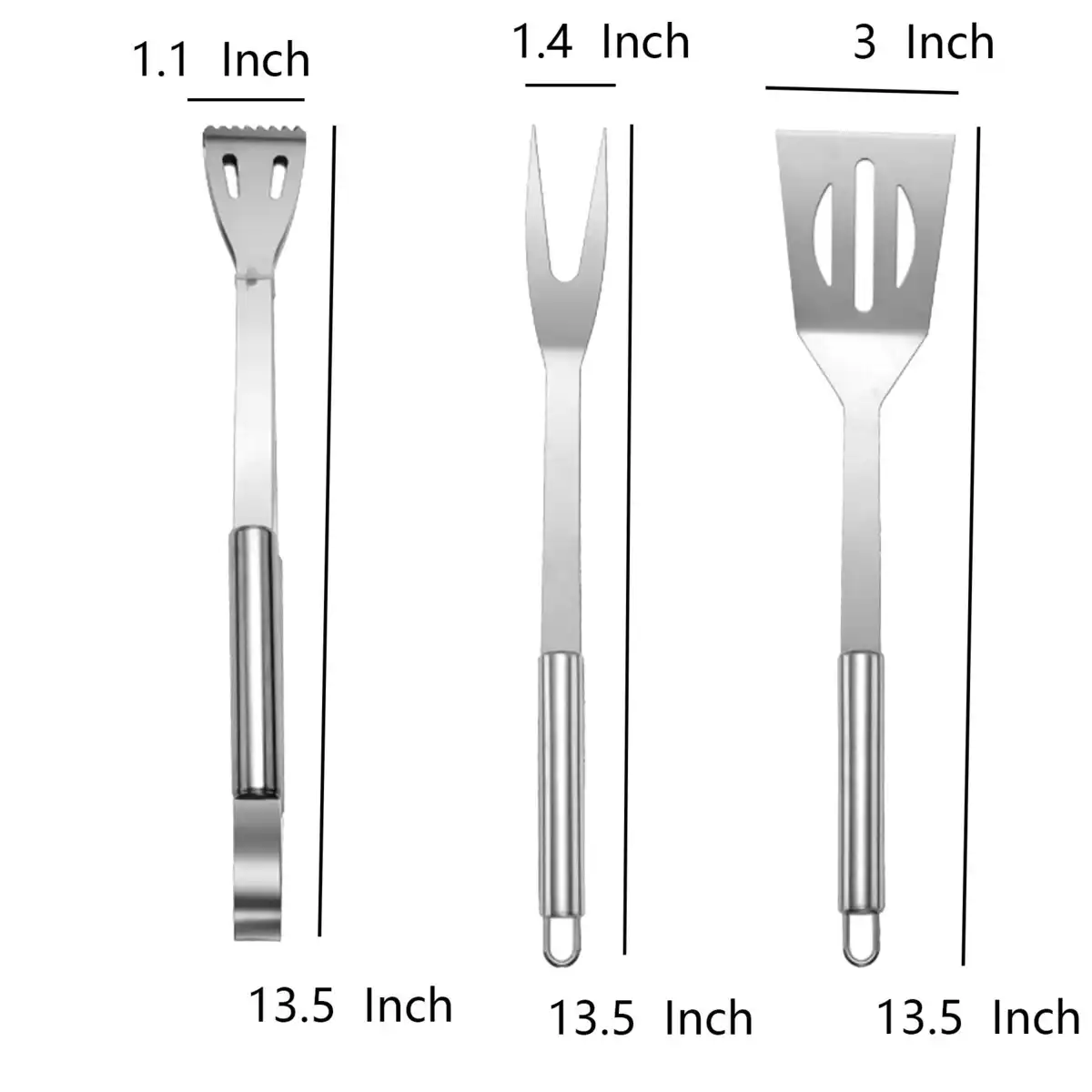 Rust Resistant Grilling Utensils Kit product detail view
