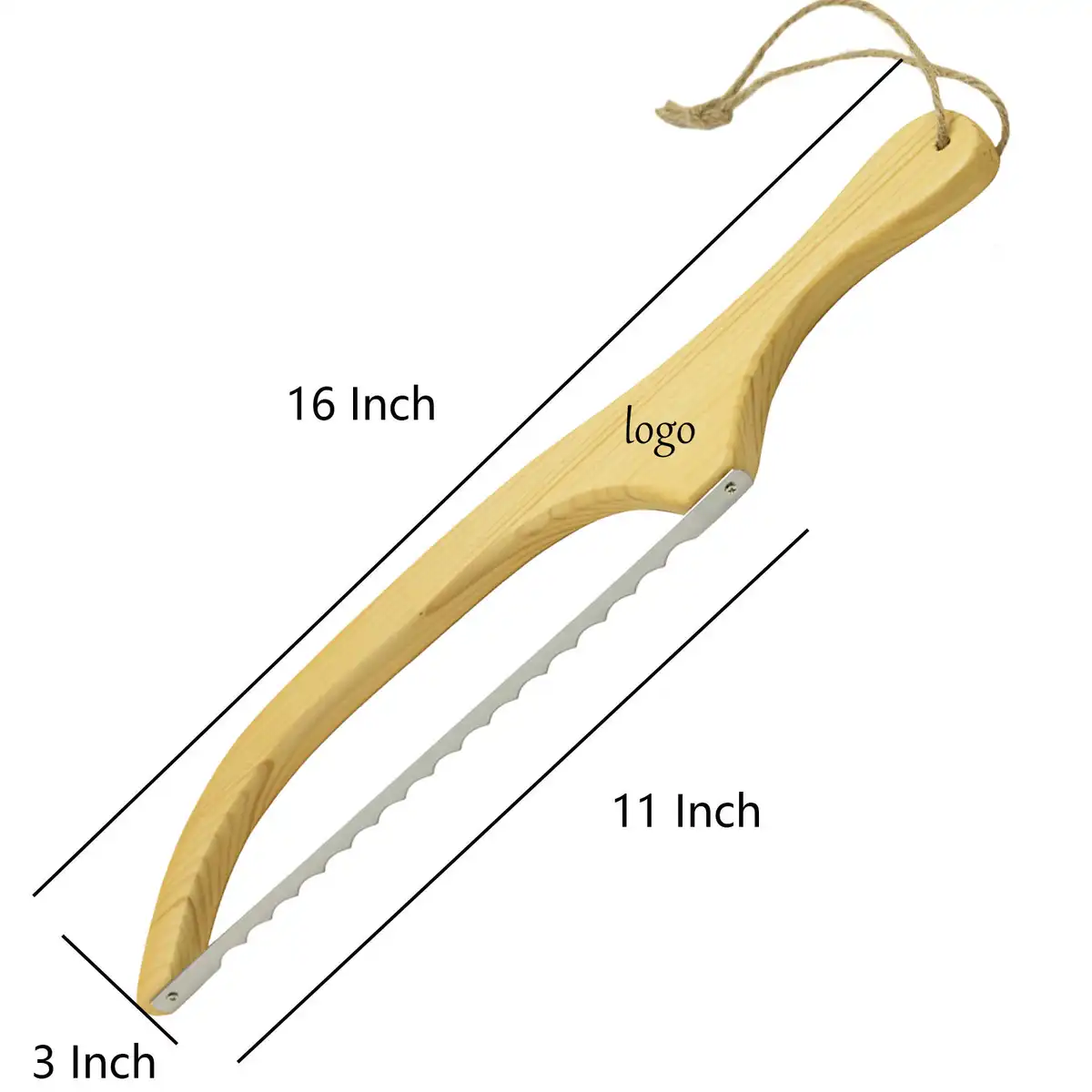 Stainless Steel Serrated Bread Knife product detail view