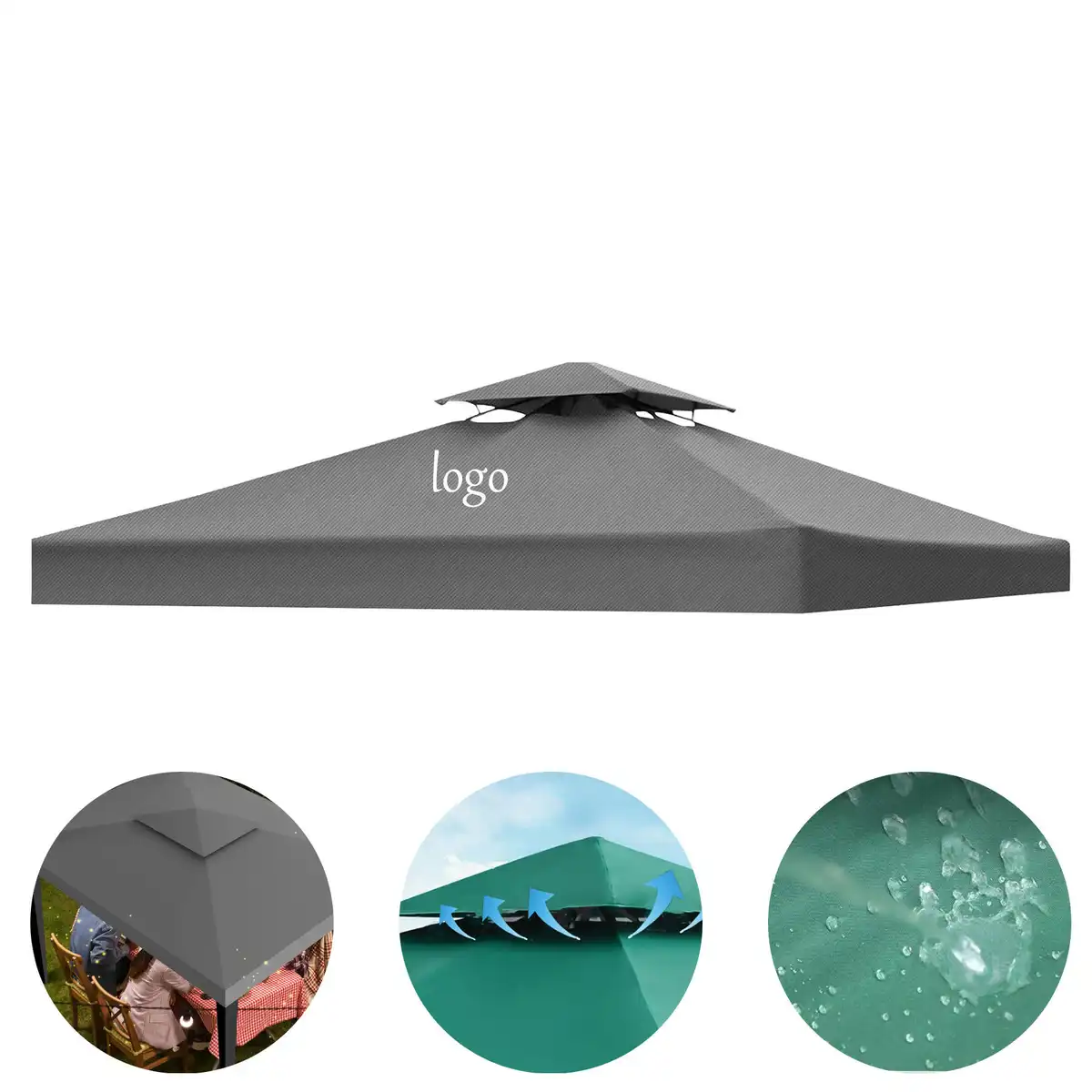 Durable Double Roof Canopy Tarp