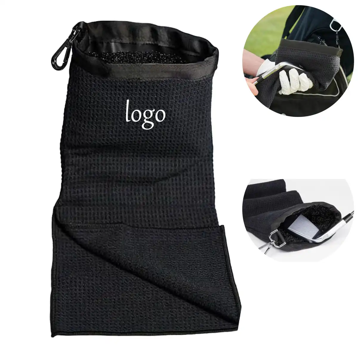 Compact Golf Accessory Organizer Towel