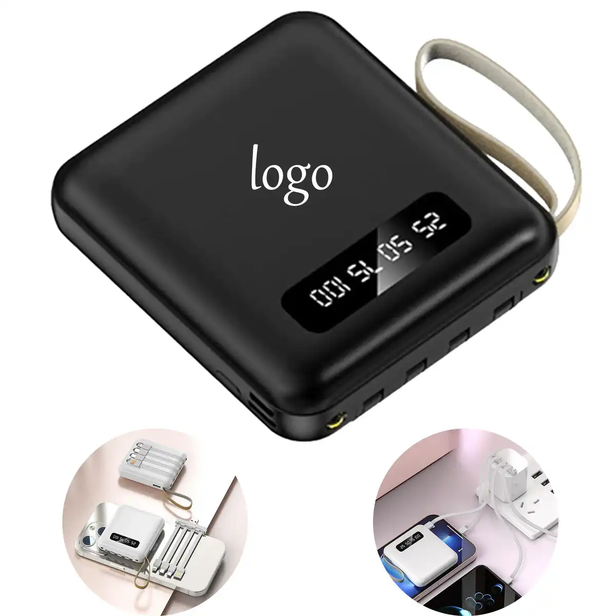 20000mAh Portable Charger with Detachable Cable