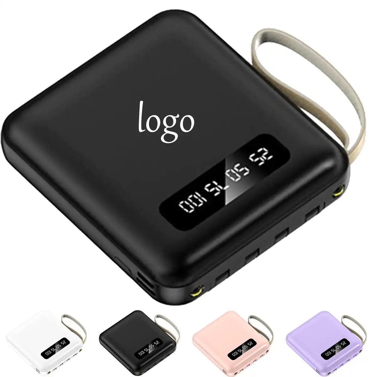 20000mAh Portable Charger with Detachable Cable product detail view