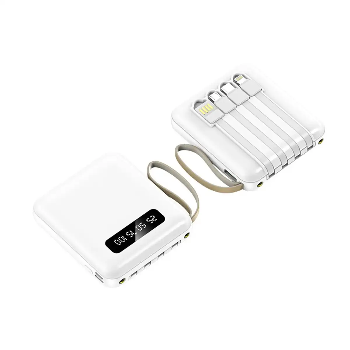 20000mAh Portable Charger with Detachable Cable alternate product angle