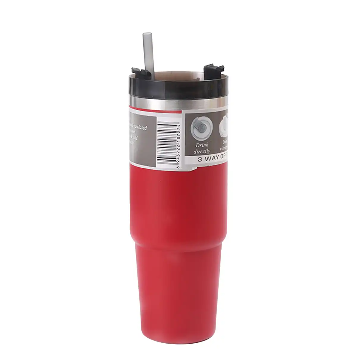 Insulated Stainless Steel Tumbler Straw product with accessories